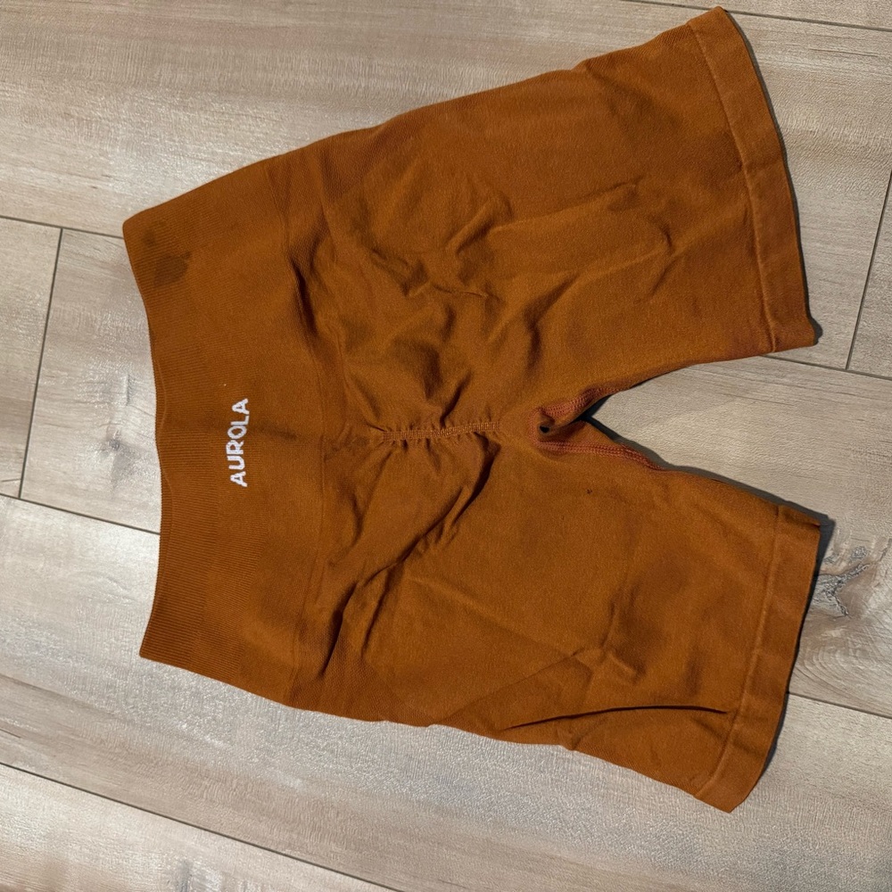 Aurola Orange Biker Shorts